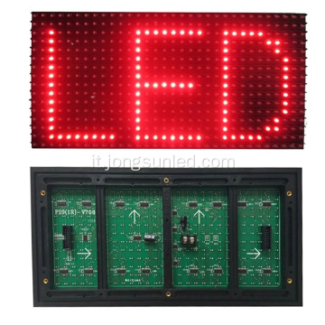 Modulo display a LED di colore rosso P10 per esterni SMD
